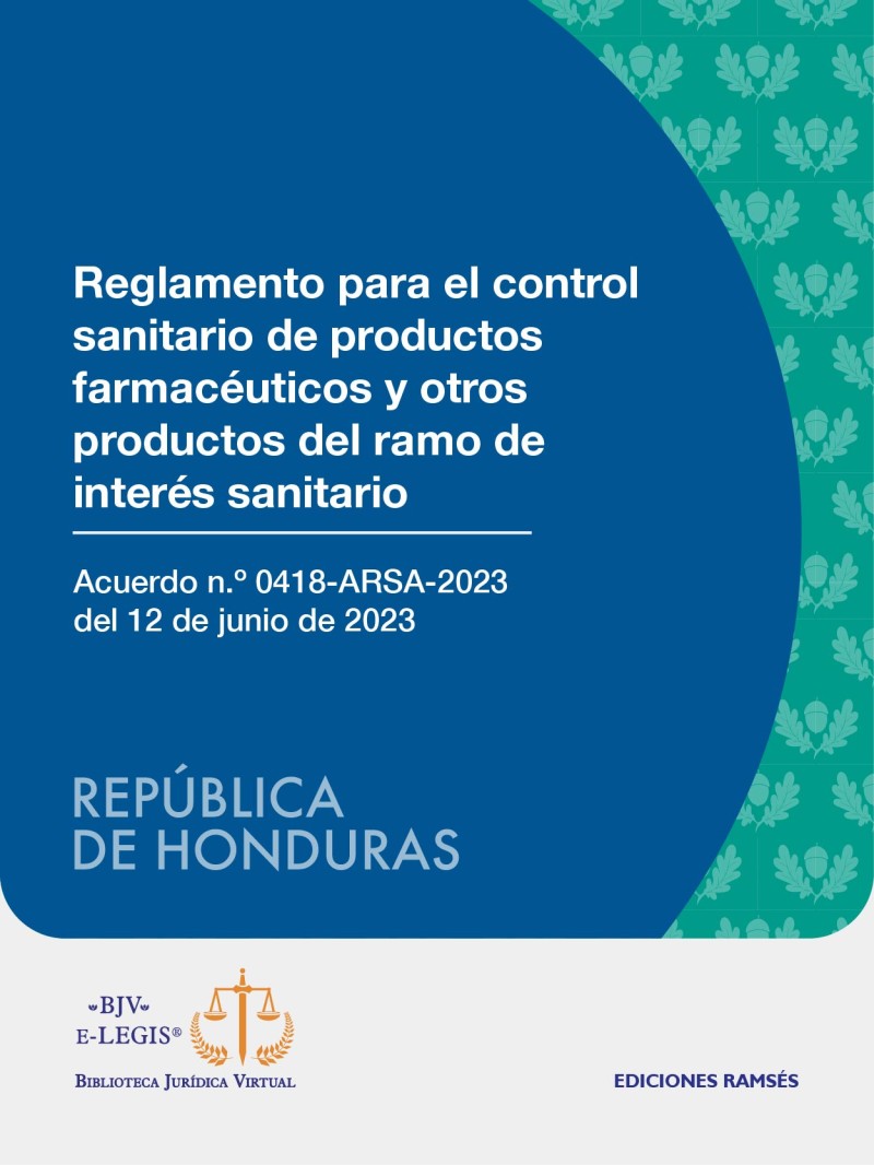 Reglamento para el control sanitario de productos farmacéuticos y otros productos del ramo de interés sanitario