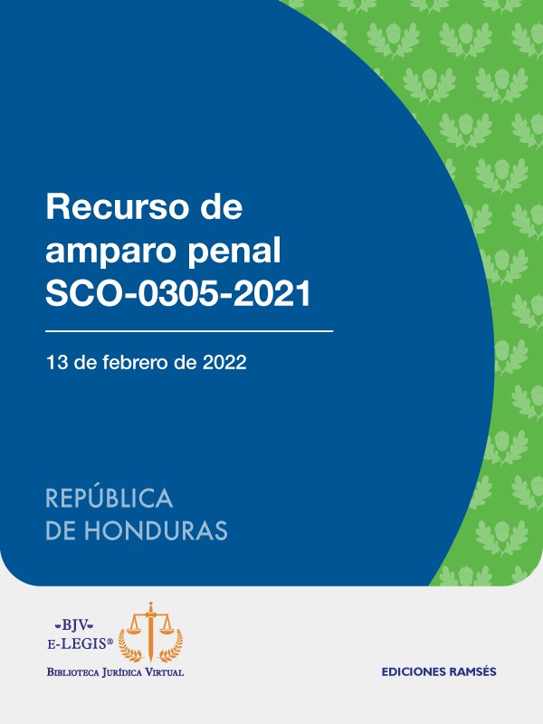 Recurso de amparo penal SCO-0305-2021