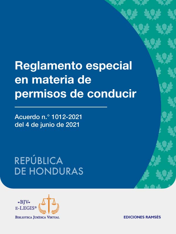 Reglamento especial en materia de permisos de conducir