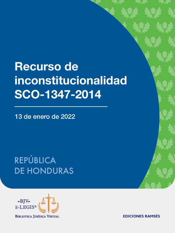 Recurso de inconstitucionalidad SCO-1347-2014